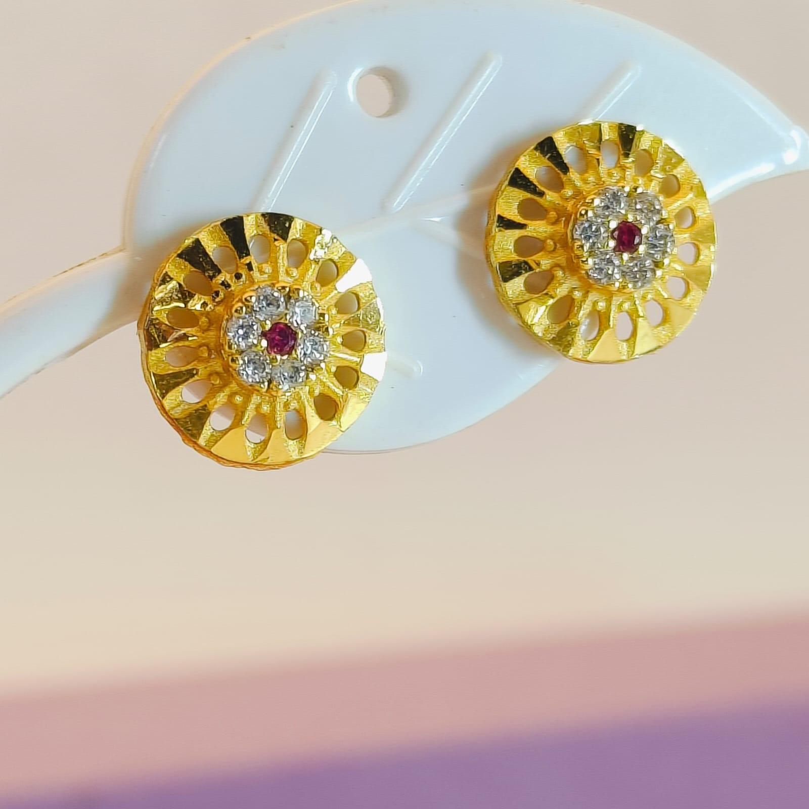 Vintage-Inspired Filigree Sunburst Stud Earrings